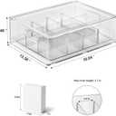 Trading Card Storage Box - Clear Large Storage Organizer Holds 3200 Cards with Foam Inserts Blocks Display Case for TCG, MTG & Sports Cards (1-Pack)