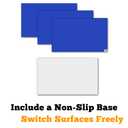 SATECH Sticky/Tacky/Adhesive Mat 24" x 36" Blue with Non-Slip Base (Case of 3 Mats,30 Sheets Each,with Frame) for Cleanroom Laboratory Hospital Construction Home