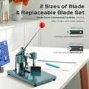 Bonvoisin Corner Rounder Punch, Heavy Duty Corner Cutter for Craft, Manual Paper Cutter with Replaceable Blade Set, 1 Inch Max Cutting Height