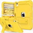 OKP Case for iPad (A16) 11th Generation 11 Inch 2025/ iPad 10th Generation 10.9'' 2022, Heavy Duty Shockproof Rugged i Pad 11/10 th Gen Protective Cover with Pencil Holder/Stand, Yellow
