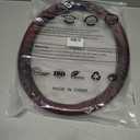 Crocodile Pattern Leather Steering Wheel Cover Four Season Breathable Anti-Slip Steering Wheel Protector 15 Inch Universal Fit (Burgundy)