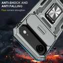 Shockproof Phone Case Compatible with iPhone 17 Air Case with Kickstand & HD Screen Protector & with Camera Cover Dual-Layer Military-Grade Drop Protection Phone Case (Gray)