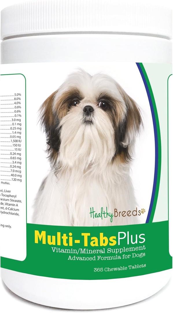 Healthy Breeds Shih Tzu Multi-Tabs Plus Chewable Tablets 365 Count, EXP:02/28