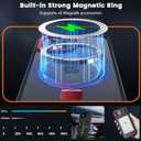 Magnetic Case for iPhone 12, for iPhone 12 Pro, with Invisible Ring Stand, Military Drop Protection, Shockproof Anti-Fingerprint Matte Protective Cover for iPhone 12/12 Pro, Red