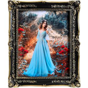 Black 8x10 Vintage Picture Frame - Elegant Gold Ornate Antique Fancy Picture Frames with Glass Front, Tabletop & Wall Display