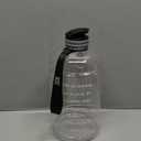 Large Water Bottle with Motivational Time Marker, Water Jug with Handle, Clear Sport Bottle for Gym Camping Workout Outdoors (0.5 Gallon Clear)