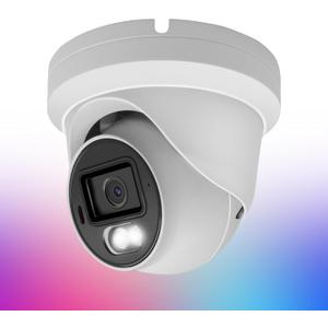 8MP 4K PoE IP Security Dome Camera Outdoor, Full Color Turret IP Camera with Smart Dual Light, Two Way Talk, SD Card Slot, 98ft Night Vision, 110Wide Angle, Human/Vehicle Detection
