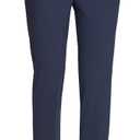 baleaf Womens Business Casual Pants Stretch Travel Pants On Airport with Zipper Pockets Dressy Slacks Golf Work Pull on (Small, Navy)