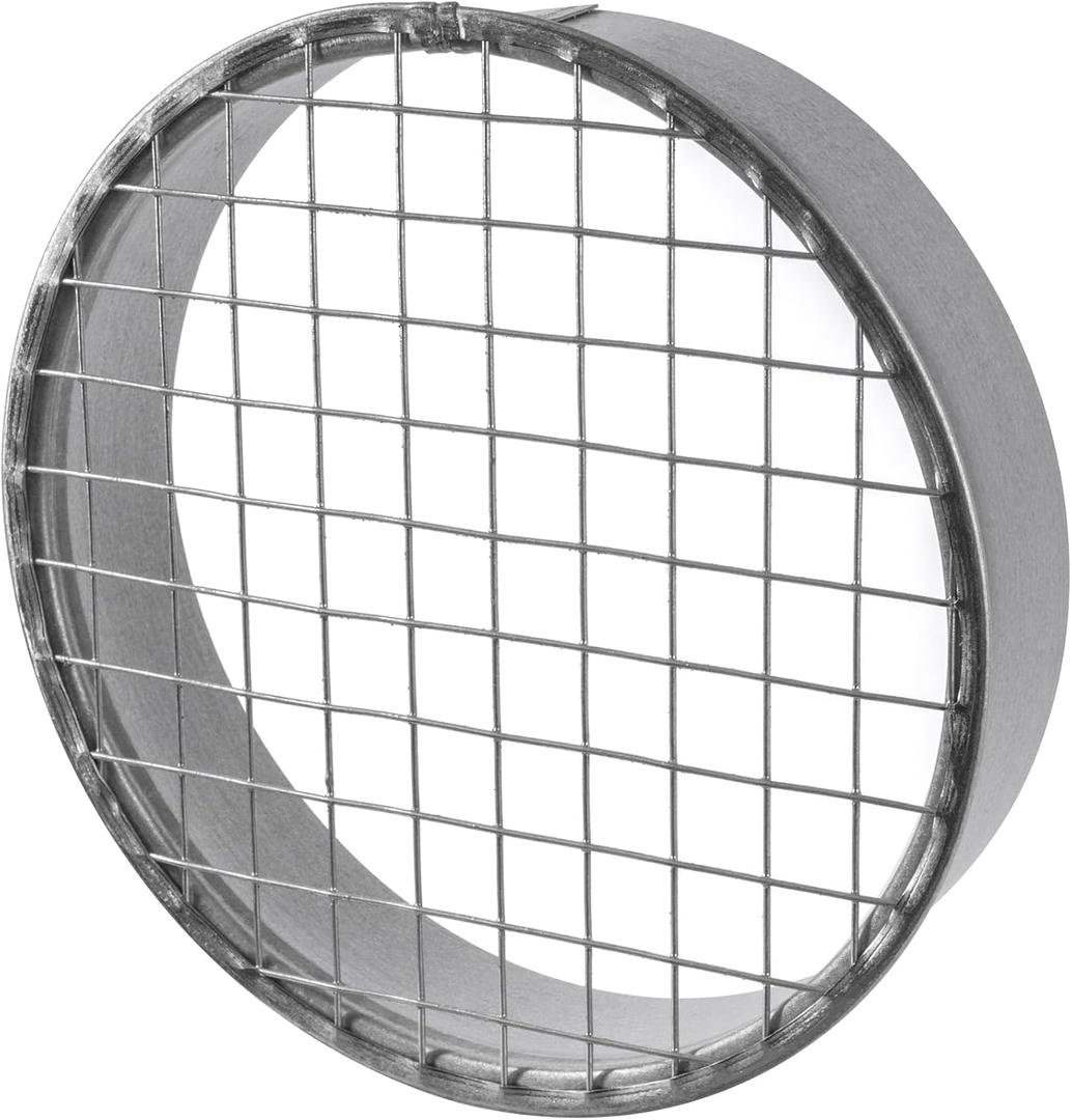 Repa Market 6 Inch Duct Cover  Galvanized Steel Round Duct Cap with Mesh Screen  HVAC Exhaust or Intake Vent  Exterior Pipe Air Outlet  Spiral Ventilation Ducting Metal End Plug