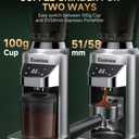 Cusinice Conical Burr Coffee Grinder with 40mm Stainless Steel Burr, 34 Grind Settings & Anti-Static, Electric Espresso Grinder for Home Use Espresso Distribution Tool WDT Grey