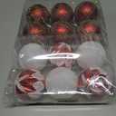 Christmas Ball Hanging decorations3.14 inch, 12 Pieces of shatterproof Christmas Tree Decoration Balls Set, Suitable for Party Floral Christmas Tree Decoration (3.14 inches 12 Balls)