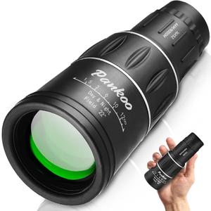 16X52 Monocular Telescope High Powered for Adults, 2023 Power Prism Compact Monoculars for Adults,HD Monocular Scope for Gifts, Outdoor Activity,Bird Watching,Hiking,Concert,Travelling (Black)