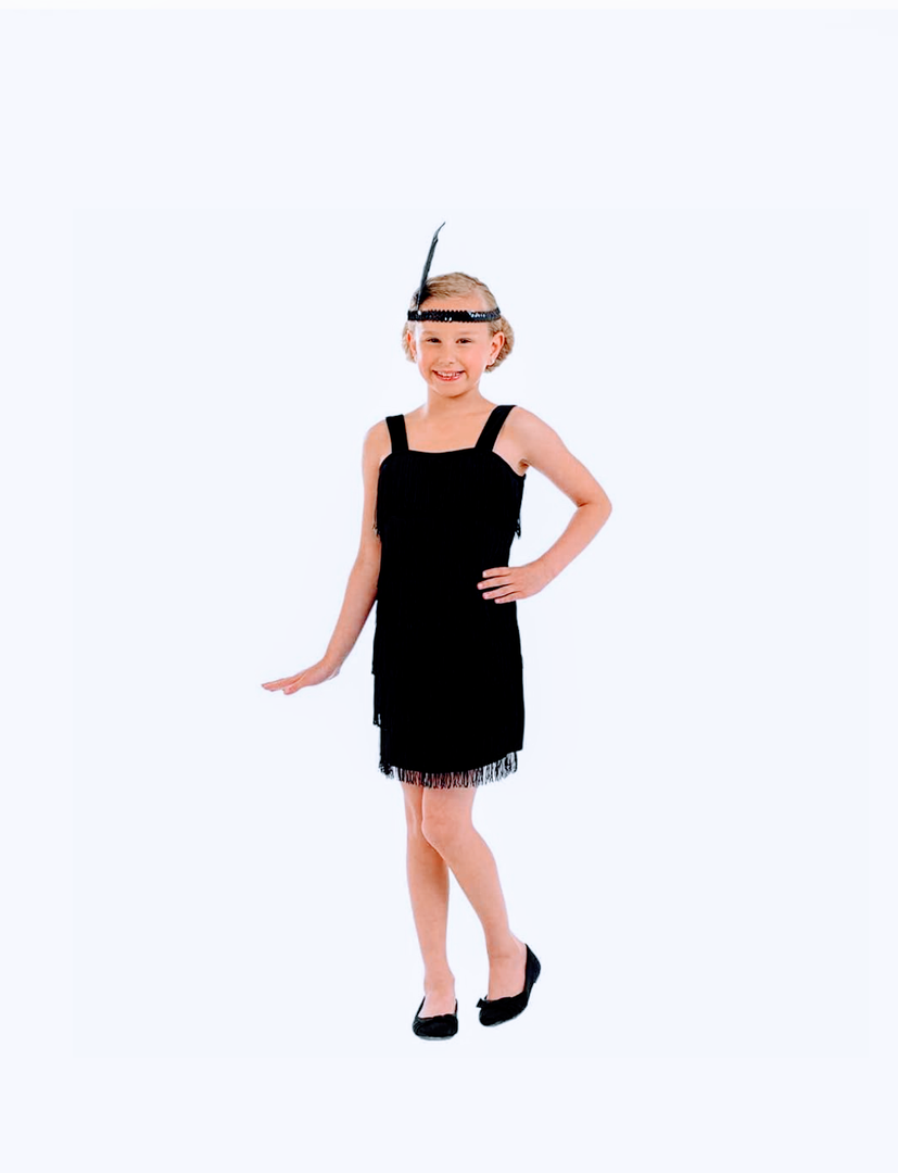 fun shack Black Girls Flapper Dress, Kids Flapper Costume, 1920s Style Dress for Girls, Vintage Flapper Outfit Size M