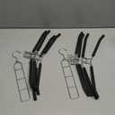 Clothes Hangers Space Saving, Newly Upgraded Detachable Shirt Hangers, 4-Tier Non-Slip Coat Hanger with 360 Swivel Hook for Closet Organizers and Storage Shirt,Sweater,Suit - 2 Pack, Patent Pending (Black-4 Layers)