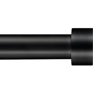 1 Inch Curtain Rods for Windows 72 to 144, Outdoor Heavy Duty Adjustable Curtain Rod, Indoor Modern Drapery Pole, Black, 72-144"