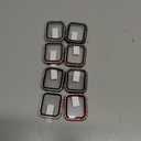 8 Pack Bling Case for Apple Watch Series SE 3/SE 2/SE/6/5/4 40mm with Tempered Glass Screen Protector, Premium Glitter Diamond Bling Hard PC Protective Glossy Bumper Cover for Girl Women