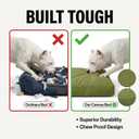 Sytopia 42 Inch Waterproof Indestructible Canvas Outdoor Dog Bed for Extra Large Dogs, Chew Proof Dog Crate Bed with Washable Removable Cover, Indoor Outdoor Patio Pet Pad, Green