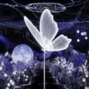 Wedding Butterfly LED Floor Lamp: Hanging Butterfly White Color Ceiling Light - Romantic Wedding Decoration Lights Fixture - Adjustable Height Creative Props (1, 60 CM/23.6 in)