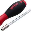 Wiha 28489 Drive-Loc VI Bit Holder with Soft Finish Handle and 1/4-Inch Bit Adapter