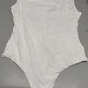 PUMIEY Women's Mock Turtle Neck Sleeveless Bodysuit Sexy Tank Tops Sharp Collection (Large, 11 Splashed White)