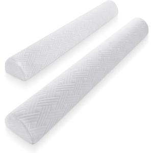 2-Pack Premium Foam Bed Bumpers for Toddler, Non-Slip Bed Rails for Toddlers for Twin, Queen, King Beds, Machine Washable Bumpers Cover for Easy CareSize52" x 7" x 5" (White)