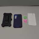 for Samsung Galaxy S25 Case, S25 Heavy Duty case, [Belt Clip Holster] [Glass Screen Protector] [Military Grade Protective ] [Shockproof] [Dropproof] [Dust-Proof] (with Belt Clip, Dark Blue)