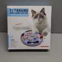 Cat Puzzle Toys Games Level 3 in 1 with Track Balls, Feather Teaser & Treat Feeder | Non-Slip Base | Mental Stimulation Enrichment for Indoor Cats | Kitty Gift, Blue