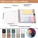Kosiz 30 Set / 60 Pcs Mother's Day Christian Gift Bulk with Pocket Spiral Religious Notebook with Sticky Notes Bible Verse Pens Prayer Journal Gifts for Church Men Women Sunday School Teacher (Boho)