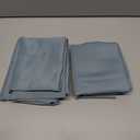 RYB HOME Cafe Blackout Curtains 24 inch Length, RV Curtains for Camper Windows, Mini Short Small Insulating Light UV Heat Blocking Privacy Half Window Tiers, Width 42 by Length 24, Aqua, 2 Panels