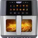 LIVWELL Smart Touch 8-Quart Air Fryer w/LED Touch Screen, SS & Glass Window