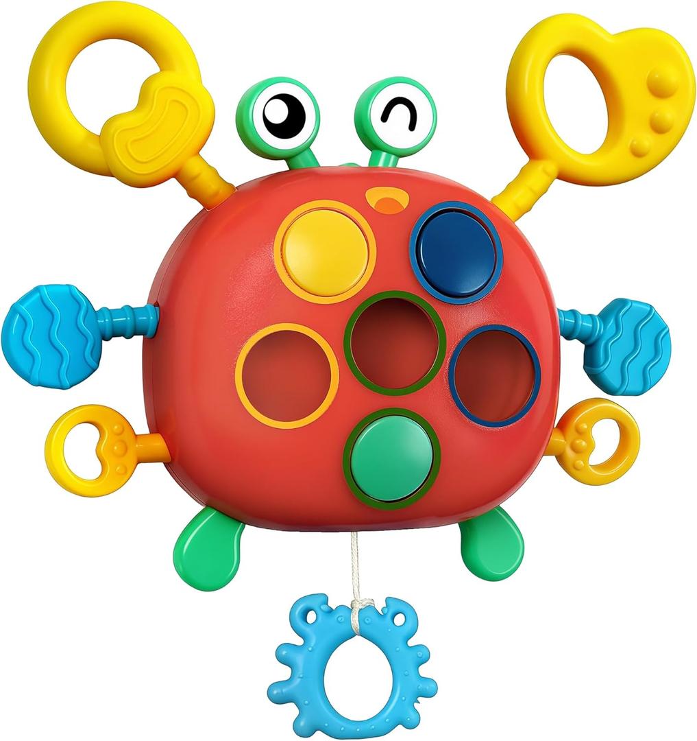 Chilvil Airplane Travel Toys for Toddler Kids 1-3 Sensory Montessori Toys for 1+ Year Old Silicone Pull String Road Trip Car Seat Travel Activities Essentials 18+ Months