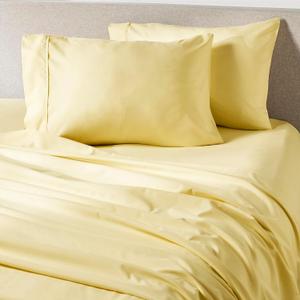PeachSkinSheets Cooling Bed Sheets for Hot Sleepers - Ultra-Soft Breathable Peachskin Performance Fabric, Moisture-Wicking, Deep Pocket Sheet Set, Oeko-TEX, (Queen Size, Buttercream Yellow)
