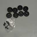 Zoofen 8 Pcs Luggage Replacement Wheels 50 x 11mm Double Luggage Wheels Rubber Suitcase Replacement Casters(Black)