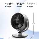Dreo 16 Inch 25dB Quiet Smart Fans for Bedroom, DC Room Fan with Remote, 120+120 Oscillating Fan, 6 Modes, 9 Speeds, 12H Timer,Works Alexa/Google/WiFi/Voice Control, Silver, Oversize (DR-HAF004S)