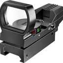 Feyachi Reflex Sight - Adjustable Reticle (4 Styles) Both Red and Green in one Sight! (Black)