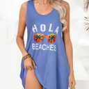 elescat Womens Swimsuit Cover Up Summer Sleeveless T Shirt Beach Dress Tank Bikini Coverups 2026