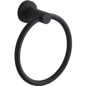 BGL 304 Stainless Steel Towel Ring Hanging Round Simple Black Towel Circular Holder