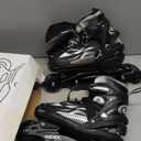 Adjustable Inline Skates for Kids and Teens Ages 4-16, All 8 Wheels of Inline Roller Skates Light Up, Safe and Fun Illuminating for Outdoor Indoor Sports (Large - Youth (4Y-7Y US), Black)