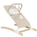 Baby Delight Heirloom Aspen Wooden Baby Bouncer | Infant Baby Chair | 0 6 Months | 100% GOTS Certified Cotton Fabrics | Organic Oat