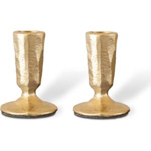 Candle Sticks Holder Decor, Set of 2 Vintage Gold Candle Holders, Modern Decorative Tapered Candlestick Holders Centerpiece for Dining Table Centerpiece, Wedding, Party Decor
