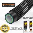 100 FT Non-Expandable Garden Hose, Lightweight Hose with 10 Function Spray Nozzle, Kink-Free Flexible Water Hose, Leak-Proof, 3/4'' Solid Connectors Garden Hose,Ultra Durable Garden Hoses