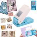 BAOFALI Stamp Puncher 1.5x1.5inch Large Square Postage Stamp Punch |Stamp Hole Puncher| Scalloped Rectangle Lever Action Paper Punches for Crafting Scrapbooking DIY Card Making Arts Crafts Supplies