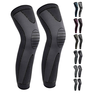 Full Leg Sleeves Long Compression Leg Sleeve Knee Sleeves Protect Leg, for Man Women Basketball, Arthritis Cycling Sport, Size Medium