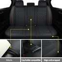 Car Seat Covers Full Set,Universal Fit for Most Cars,SUV,Sedans and Pick-up Trucks,Automotive Vehicle Faux Leather Cushion Covers for 5 Passenger Cars(Full Set,Black/Red)