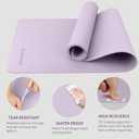 Gruper Yoga Mat Non Slip, 72"L x 24"W x 0.24"/0.32"TH, Anti-Tear Exercise Mat with Carrying Strap and Bag, Pro TPE Yoga Mats for Women, Workout Mats for Home, Pilates and Floor Exercises
