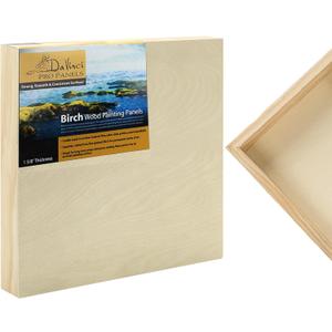 Da Vinci Pro Birch Wood Panel 1-5/8 Deep  16x16 Single Panel - Fine Textured, Warp Resistant, Lightweight & Rigid  Perfect for Mounting Sanded Pastel or Watercolor Paper, Linen or Canvas
