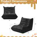 Hobestluk Kids Bean Bag Chair Small Beanbag Couch with Leather Fabric, Size: Small