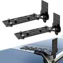 Heavy-Duty Roof Rack Awning Brackets Adjustable L-Shaped Mounting Kit for Off-Road Awnings Bracket, Awning Mounting Brackets fits Most Cross Bars, Anti-Rattle & Weatherproof Design | Pair Included
