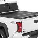 Rough Country Hard Tri-Fold Tonneau Cover for Toyota Tacoma Truck (2024-2025) - Low-Profile Aluminum Truck Bed Cover, Fits 5' Bed (60")