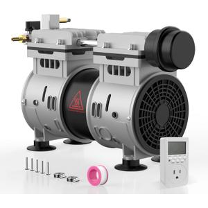 8.2CFM Pond & Lake Aeration System for Up to 3 Acre 50' LakeIncludes 3/4 HP Compressor, Air Compressor for Deep Water Oxygen Circulation (No Diffuser No Tubing)